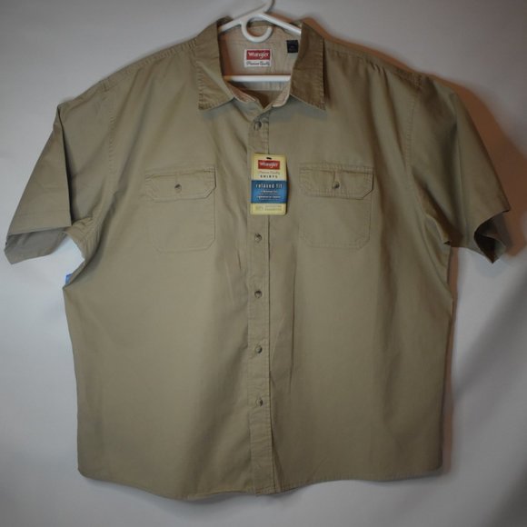 Wrangler Beige Button Up Western Shirt 3XL New - Picture 2 of 4
